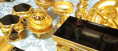 クリーニング後の仏具